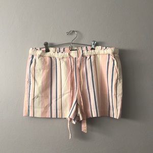 Striped drawstring shorts